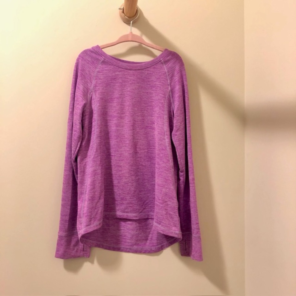 Champion Girls Long Sleeve Athletic Top, Size S (6-6X), Raspberry, Great Condit